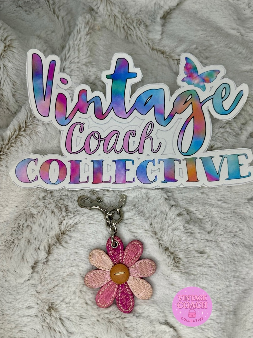 Coach Daisy, pink patchwork flower